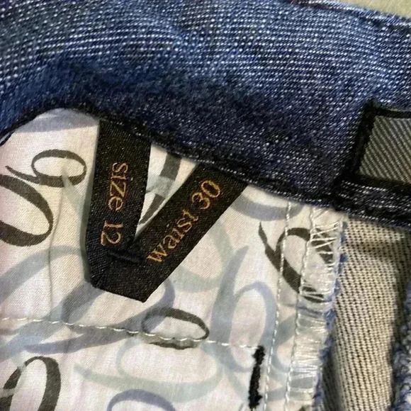 Nine West Jeans, Blue, size 12.  Trouser style with pockets. - Picture 9 of 10